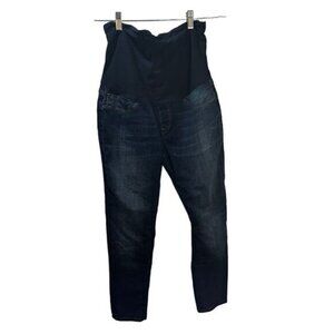 Maternity Mavi Jeans Dark Wash Over Belly Skinny‎ Fit Denim Stretch Cotton Blend
